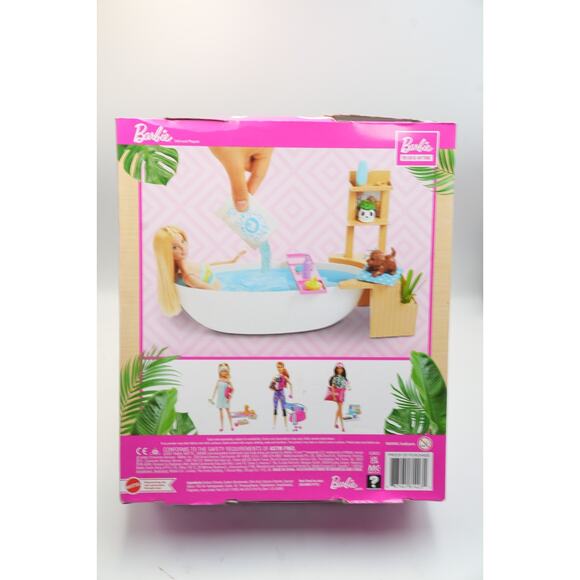 Barbie‎ Self-Care Fizzy Bath Doll Set Blonde with Accessories Mattel - Picture 2 of 4